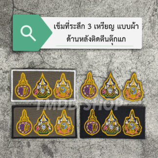 เข็มที่ระลึกตราสัญลักษณ์ ร10 แบบผ้า